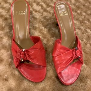 Stuart Weitzman. Size 7. Red Leather Heels